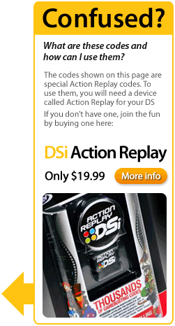 Pokemon White Cheats - Action Replay Codes For NDS